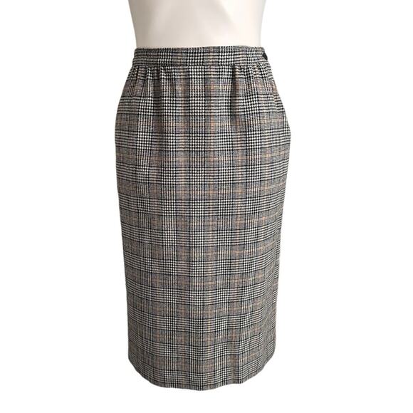 Vtg Pendleton Skirt 80s Wool Pure Virgin Authentic Carnegie District Plaid W 27" - Picture 9 of 16